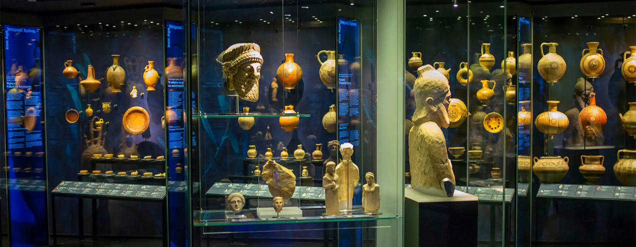 Artifacts at the Museum of Cycladic Art 